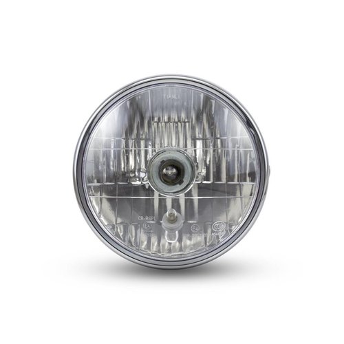 6.75 "phare classique noir / chrome