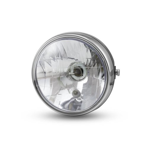 6.75 "phare classique noir / chrome