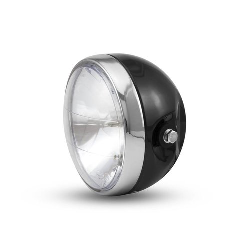 6.75 "phare classique noir / chrome