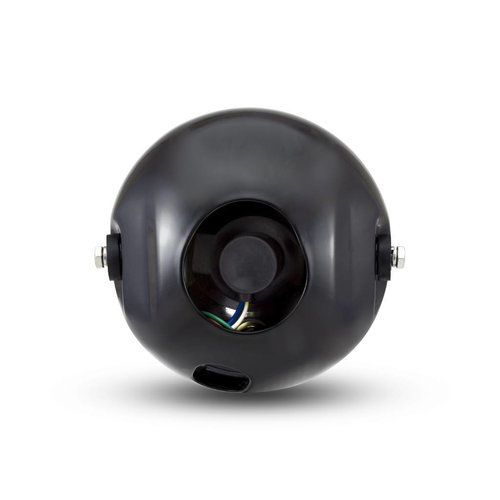 6.75 "phare classique noir / chrome