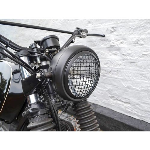 6" Mesh Headlight Scrambler Black