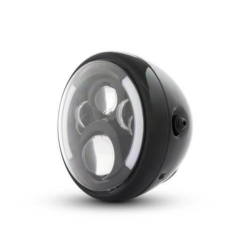 7" Multi LED Koplamp met Knipperlichten Zwart Type 2