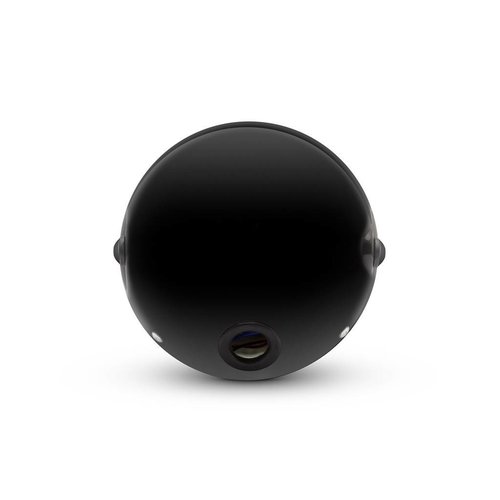 Phare universel "Shorty" en métal noir brillant 7"