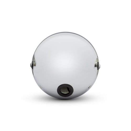 7 "Chrome Shorty metalen koplamp - 12v / 55w sealed beam