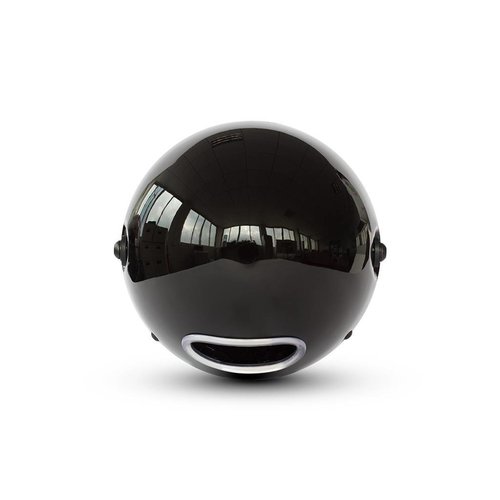 Phare Bobber noir et chrome de 7" - lentille jaune