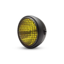 7" Chopper Koplamp Mesh - Geel / Zwart