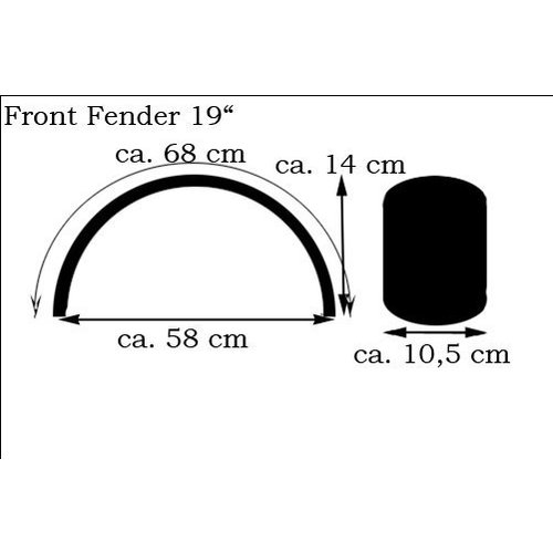 MCU Garde-boue en acier 19"-21" 105MM