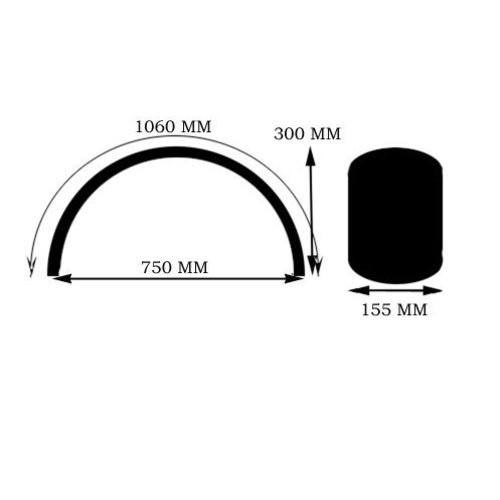 MCU Garde-boue en acier plat 155MM