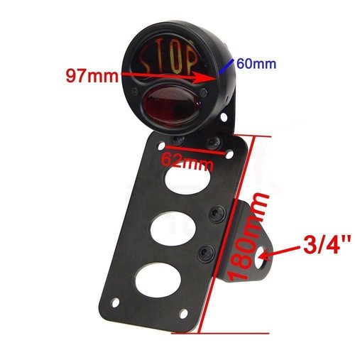 MCU Support de plaque + éclairage type Vintage Stop