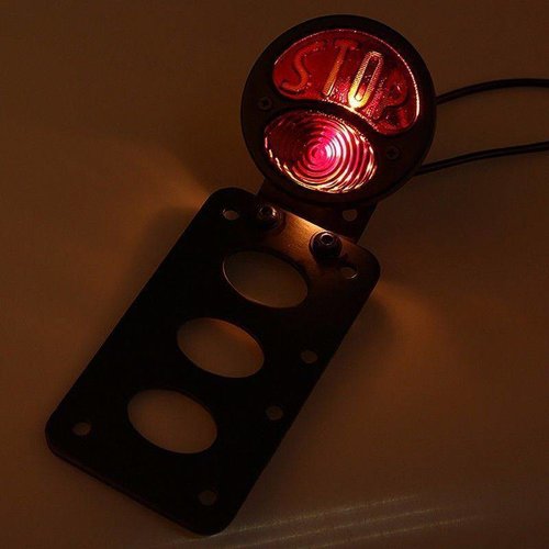 MCU Support de plaque + éclairage type Vintage Stop