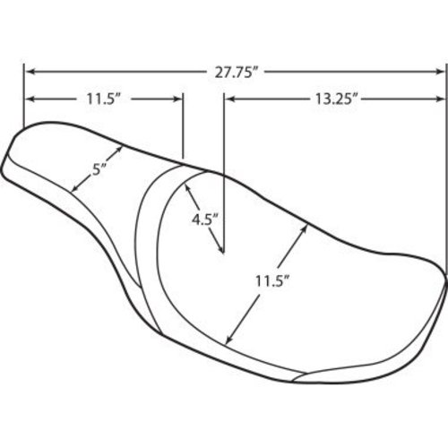Drag Specialties Double selle Diamond Predator en daim
