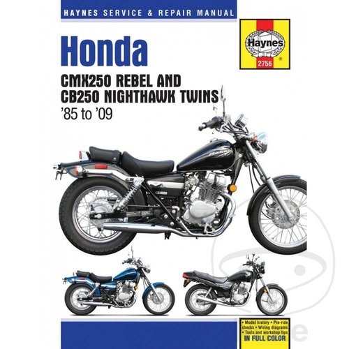 Haynes Werkplaatshandboek CMX250 REBEL, CB250 NIGHTHAWK 85-09