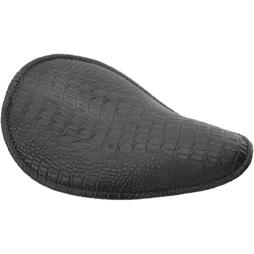 Drag Specialties Small Low-Profile Bobber Seat Alligator Leather Black