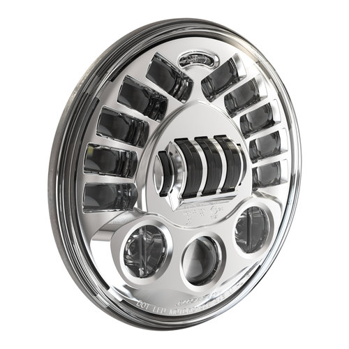 J.W. Speaker Phare adaptatif 7" à LED, modèle 2 8790 chromé