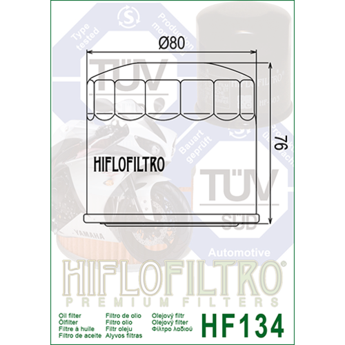 Hiflo HF134 Filtre à huile Suzuki VS