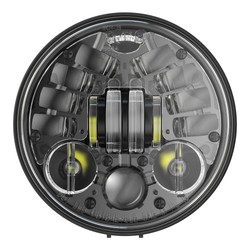 Phare à LED rond noir de 5,75" avec support, modèle 8691