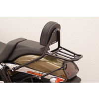 Sissy bar with backrest and luggage rack, HD Dyna Fat Bob FXDF 08-, black