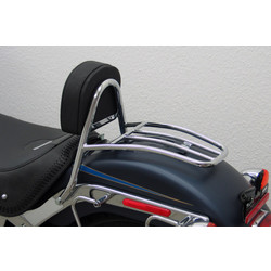 Driver Sissy Bar met rugleuning en bagagerek, HD Softail FLSTF Fat Boy bouwjaar 07-11-11