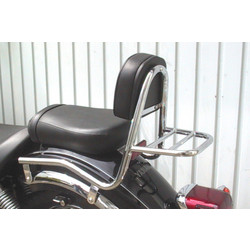 Sissy bar with backrest and luggage rack, Yamaha XVS 125 Drag Star 2000-