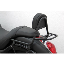 Fehling Sissy Bar met rugleuning en bagagerek, Kawasaki VN 900 Custom 2007-, zwart