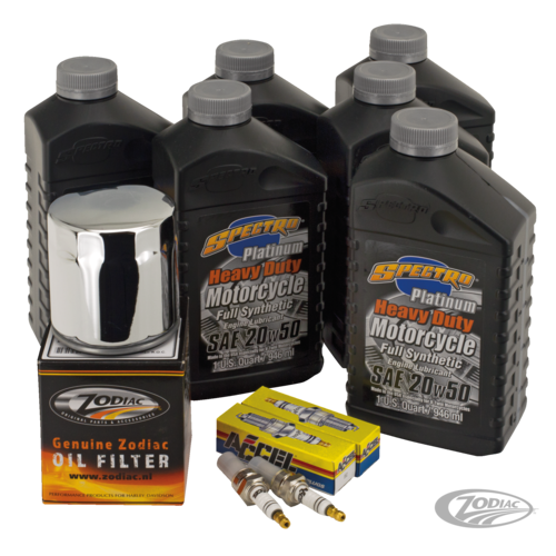 Spectro Oils Platinum "3 into 1" Kit d'entretien pour Twin Cam 99-17
