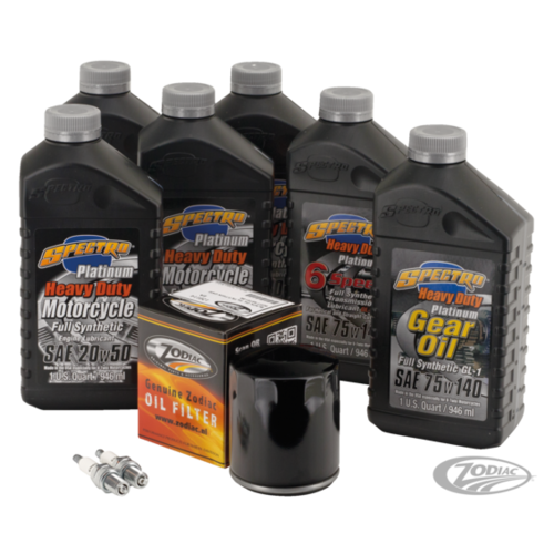 Spectro Oils Platinum Heavy Duty "3 into 1" Totale Service Kit voor Twin Cam 06-17