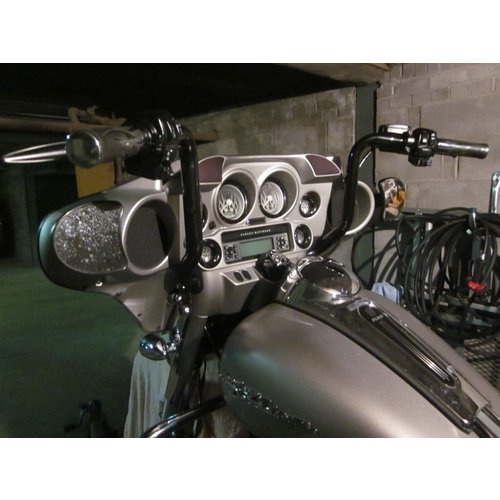 Burly 15" Rise Bagger Bar Zwart 1-1/4"  H-D FLHT, FLHX 08-19