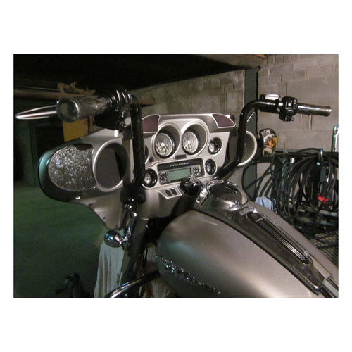 Burly 13" Rise Bagger Bar Zwart H-D 97-07 FLT