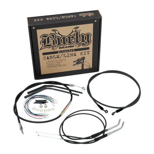 Burly 96-05 Dyna 16" Ape Hanger cable/line kit