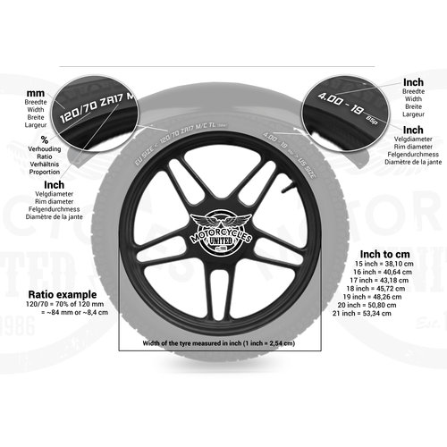 MCU 135MM 17/18/19" Garde-boue arrière en acier, type 13