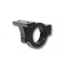 Black anodised aluminium handlebar clamp