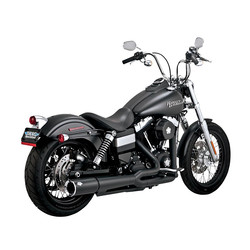 Système d'échappement noir Pro Pipe 2-en-1  H-D Dyna 12-17 (couleur au choix)
