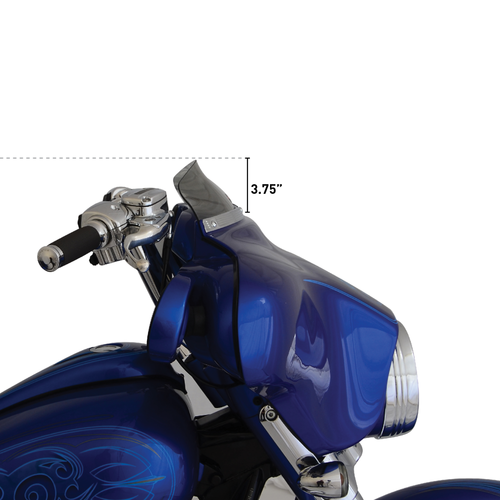 KLOCK WERKS KUSTOM CYCLES 3.5" FLARE Windscherm Dark Smoke FLH 96-13