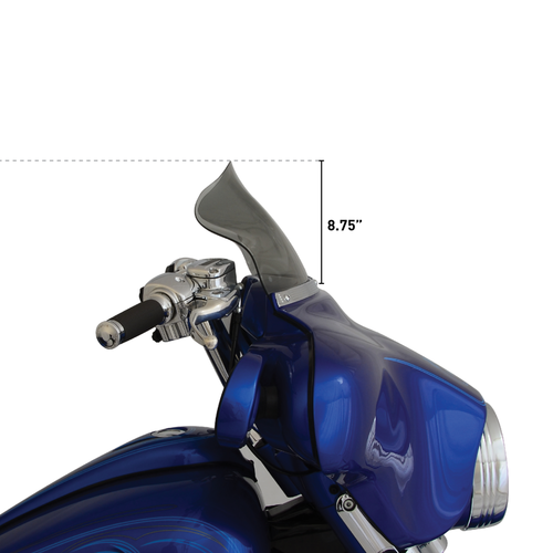 KLOCK WERKS KUSTOM CYCLES 8.5" FLARE Windshield FLH 96-13 (Select colour)