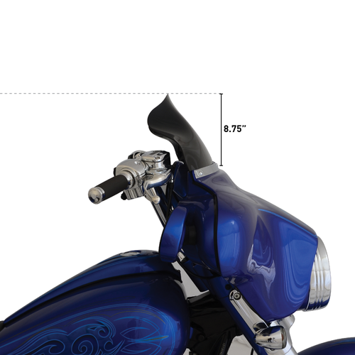 KLOCK WERKS KUSTOM CYCLES 8.5" FLARE Windshield FLH 96-13 (Select colour)