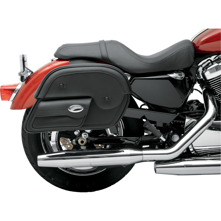 Saddlemen Drifter Saddlebags with Shock Cutaway  Motorcycle Closeouts by  Rider Approved LLC
