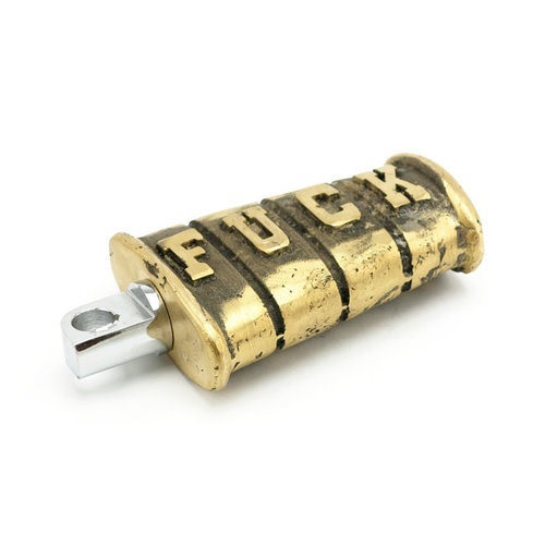 Wannabe Choppers Voetsteun FUCK Messing