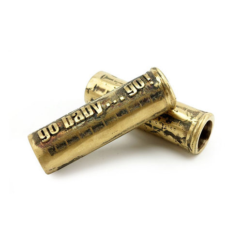 Wannabe Choppers 1" Casted grips "go baby…go" Brass