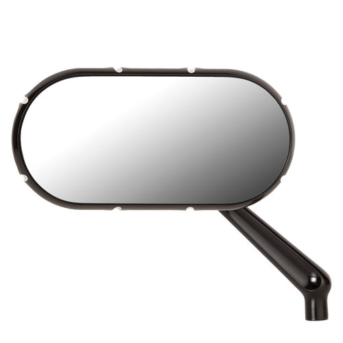 Arlen Ness 10-Gauge Caged Mirror Black - Left