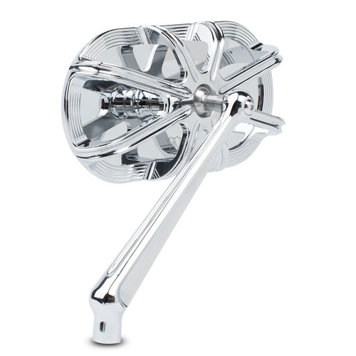 Arlen Ness 10-Gauge Caged Spiegel chrom - links