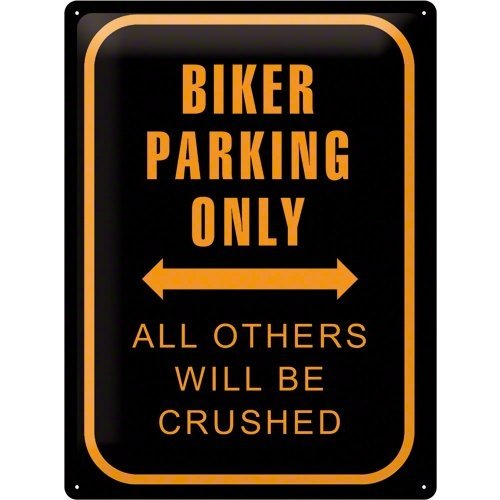 Biker Parking Only 40x30 Tin Sign