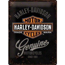 H-D Genuine Logo 40x30 Reclame bord