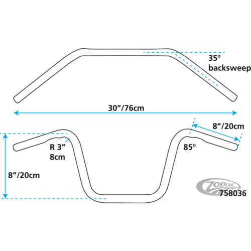 Zodiac 1" Gibbon Ape Handlebar (Select type)