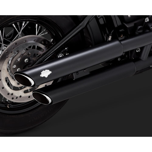Vance & Hines Twin Slash Slip-On Slip-ons schwarz HD Softail 18-19