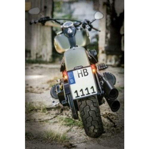 Heinz Bikes Support pour plaque d'immatriculation tout-en-un 2.0