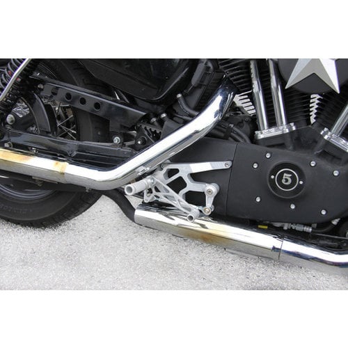 LSL H-D Sportster 04-13 without ABS Kit de commandes reculées Noir/Argente