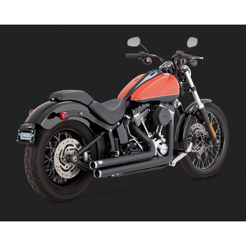 Vance & Hines Big Shots Échelonné Noir Échappement Softail 86-17