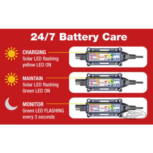 Tecmate 12V Zonnepaneel Oplader & Monitoring Systeem