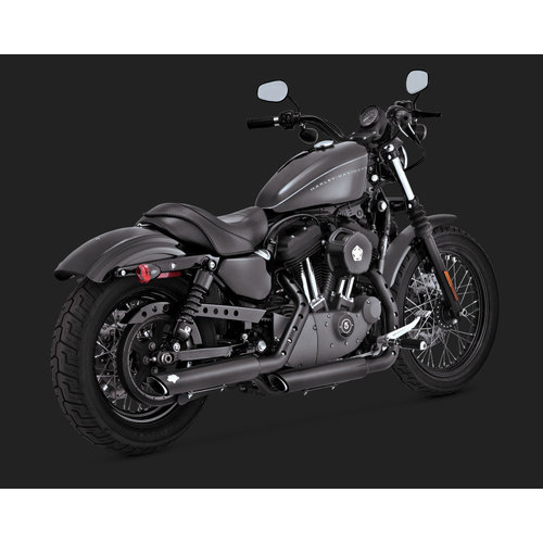 Vance & Hines 3 Zoll Twin Slash Slip-ons für 14-19 XL Schwarz