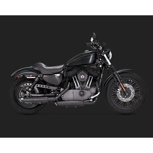 Vance & Hines 3 Inch Twin Slash Slip-ons voor 14- XL Zwart